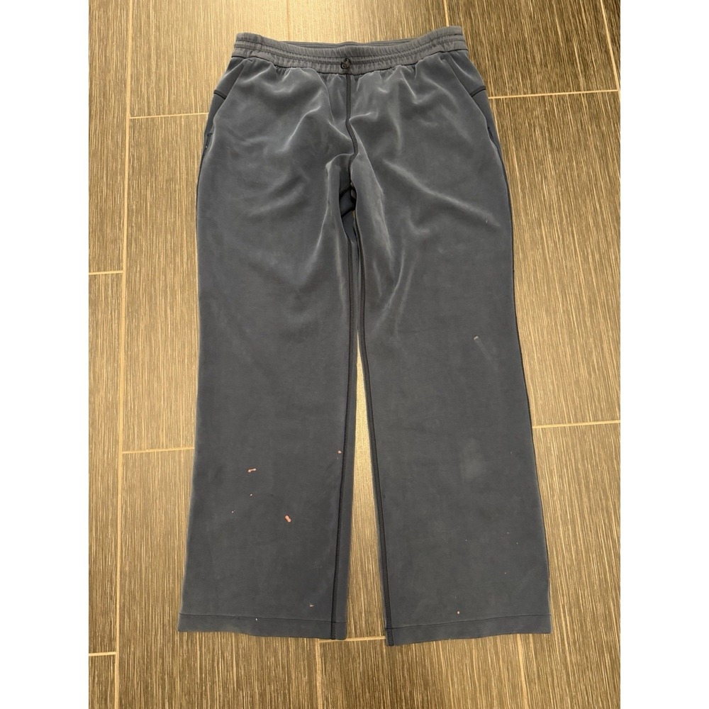 Lululemon Softstreme High-Rise Pant Regular Sz 14 Navy Straight Leg Stretch